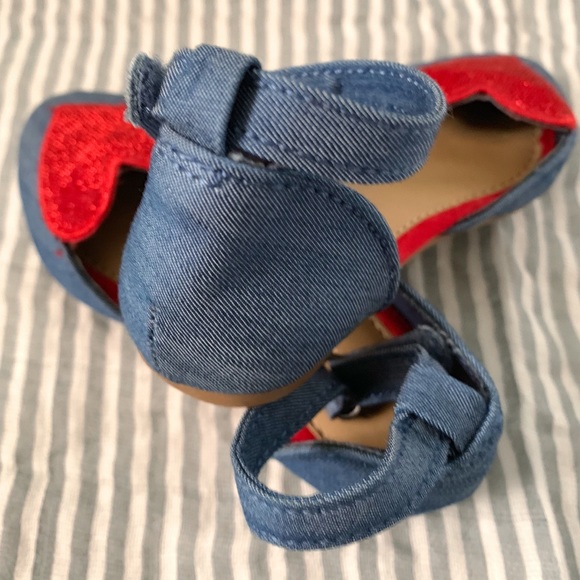 Old Navy Heart Flats Valentine’s Day VGUC - Picture 3 of 5